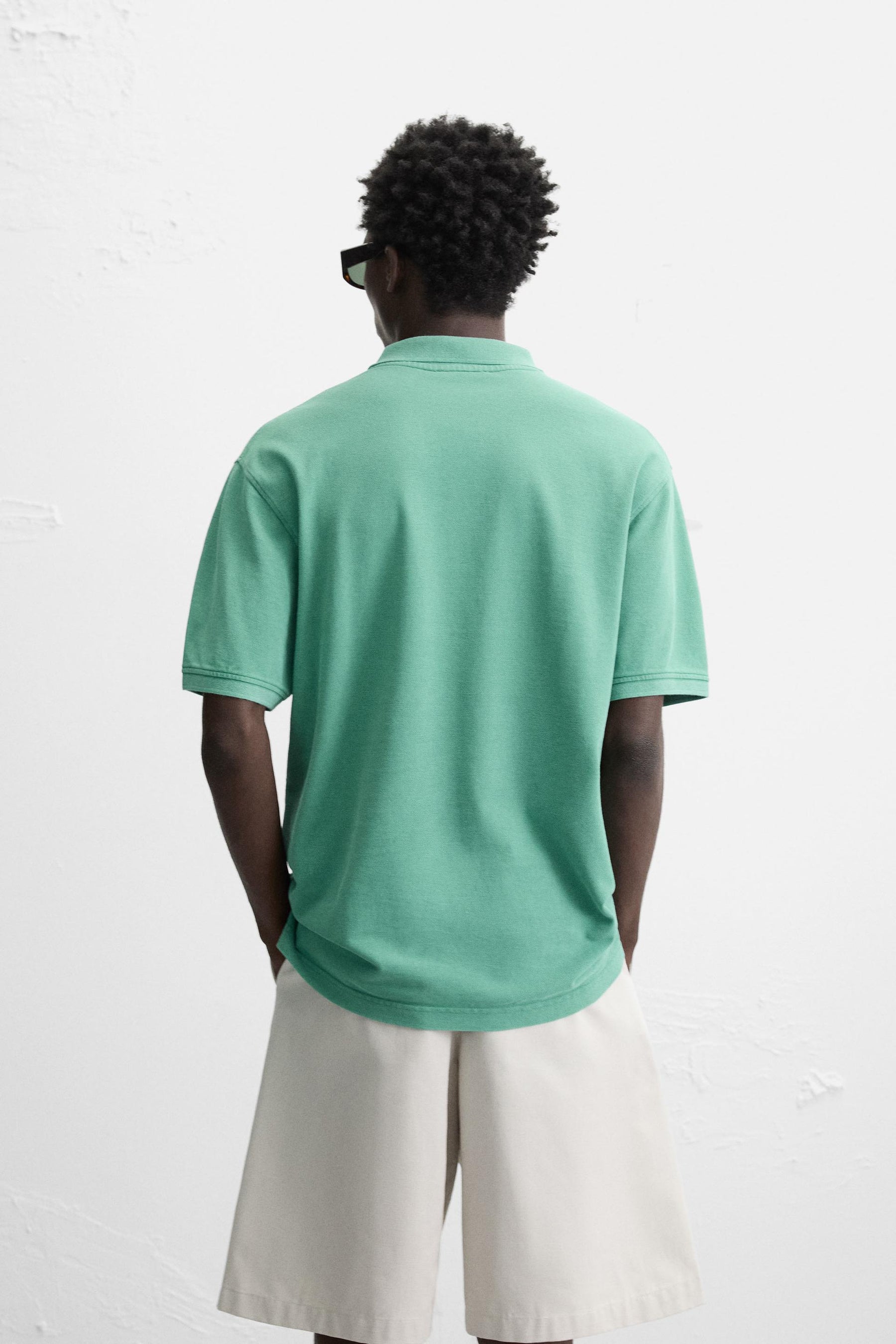 WASHED PIQUÉ POLO SHIRT - Image 3