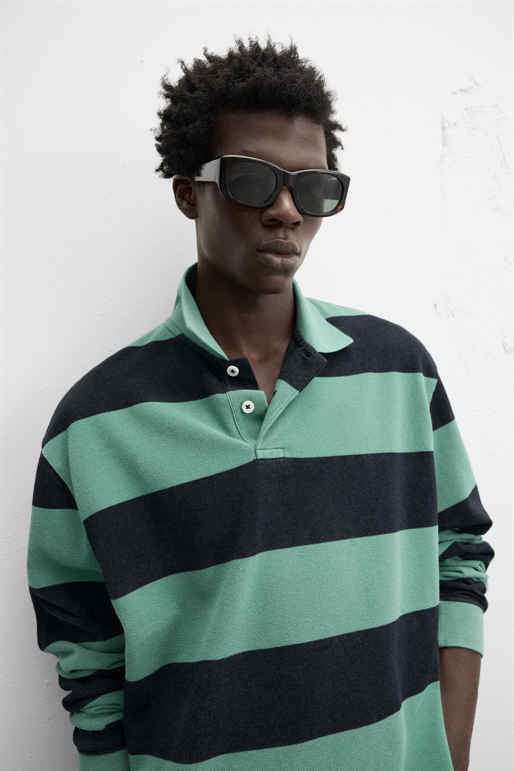 STRIPED WASHED POLO SHIRT - Image 6