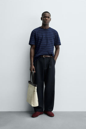 JACQUARD STRIPED T-SHIRT - Image 1