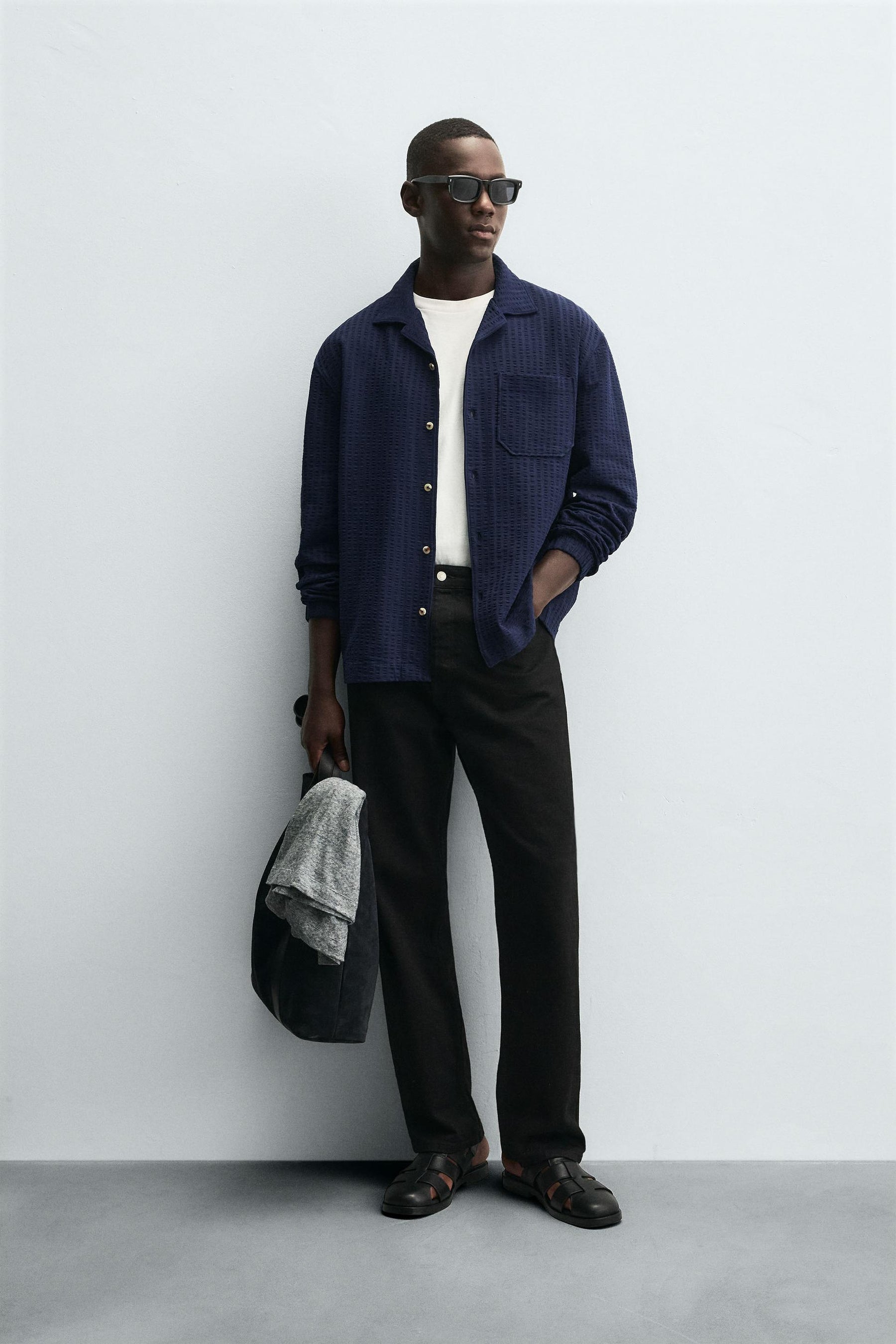 COMFORT SEERSUCKER OVERSHIRT - Image 1