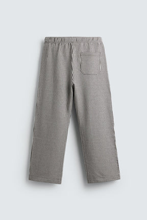 COMFORT STRIPED SEERSUCKER TROUSERS - Image 8