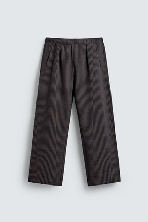 COMFORT STRIPED SEERSUCKER TROUSERS - Image 7
