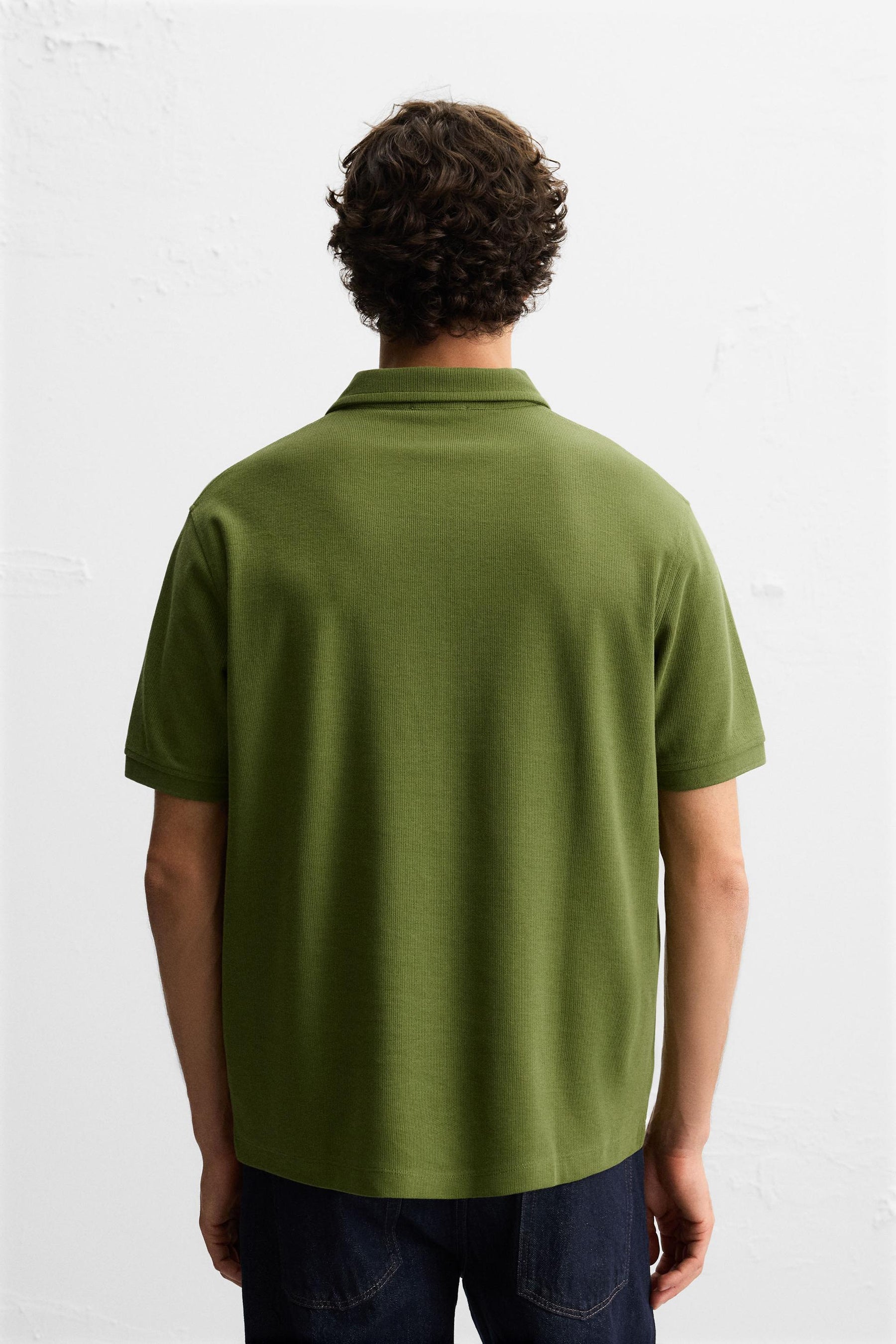 BASIC TEXTURED POLO SHIRT - Image 3