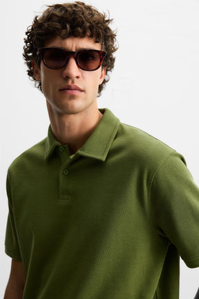 BASIC TEXTURED POLO SHIRT - Image 5