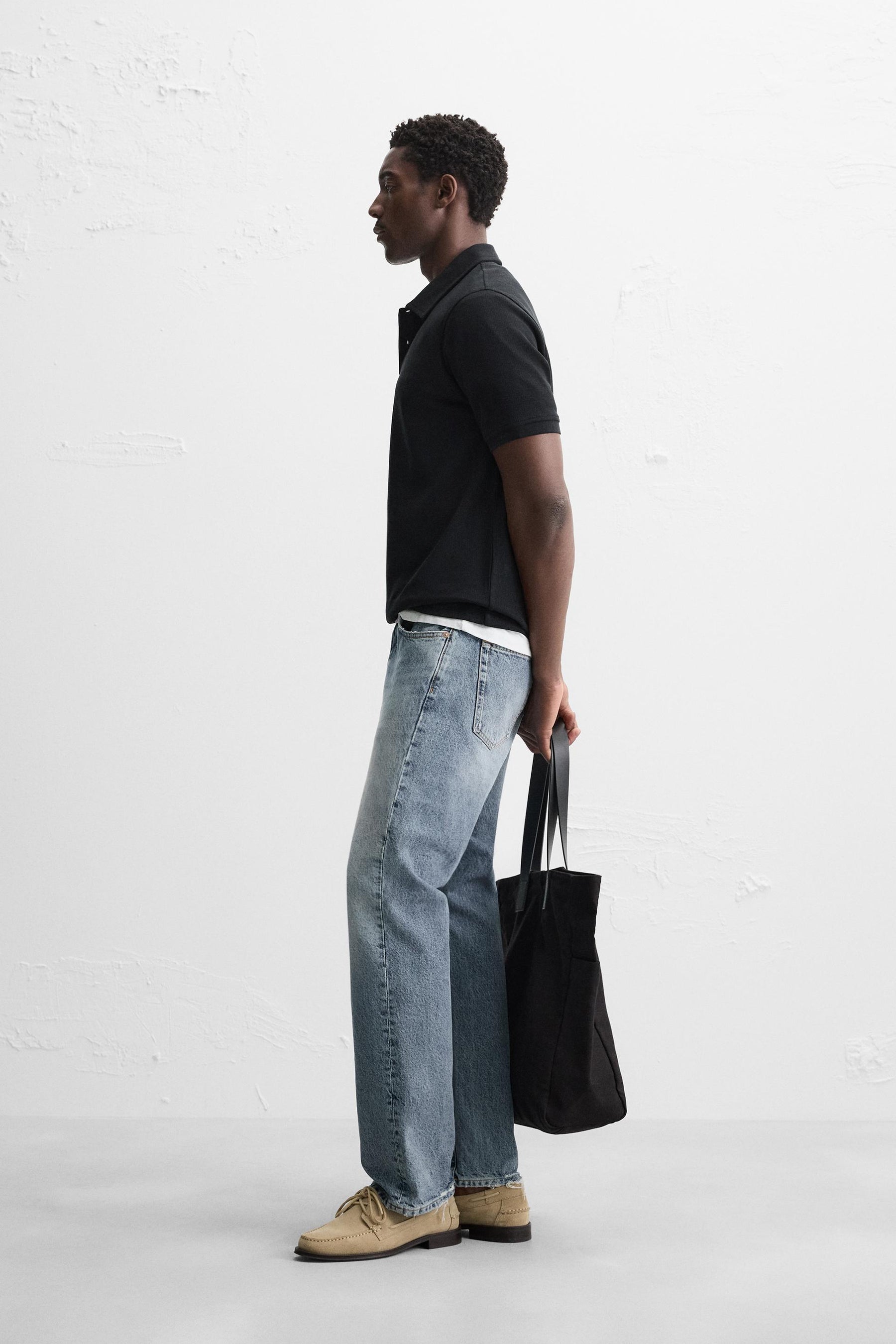 BASIC TEXTURED POLO SHIRT - Image 4