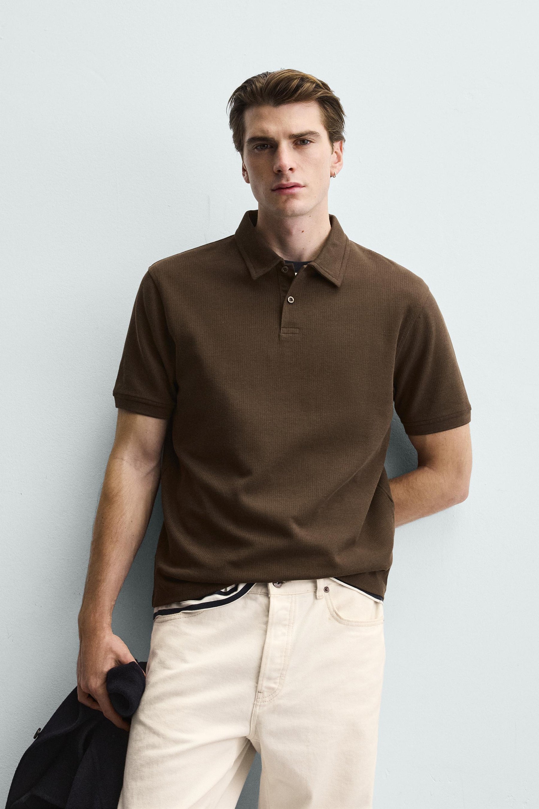 Textured Knit Polo