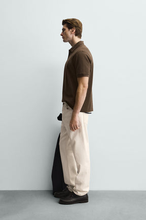 Textured Knit Polo