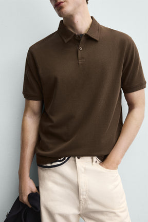 Textured Knit Polo