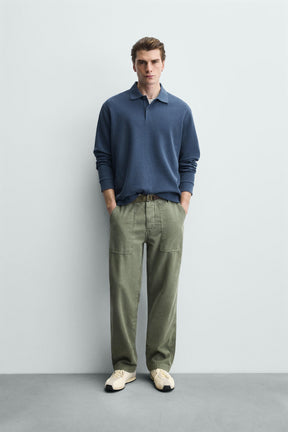 Striped Texture Polo