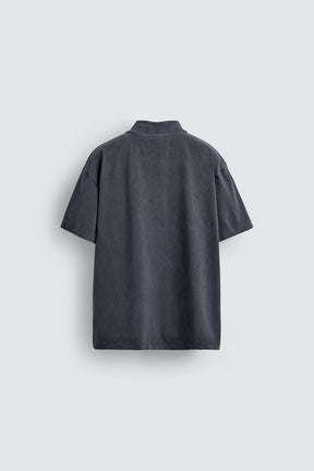 WASHED RELAXED FIT POLO SHIRT - Image 8
