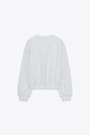COTTON SLOGAN SWEATSHIRT