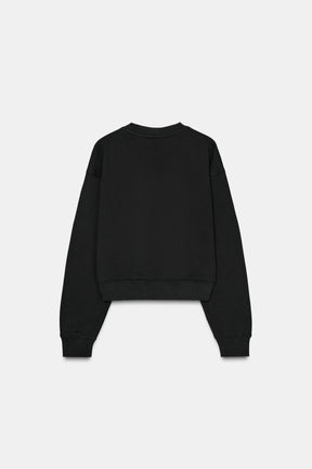 Contrast Slogan Sweatshirt