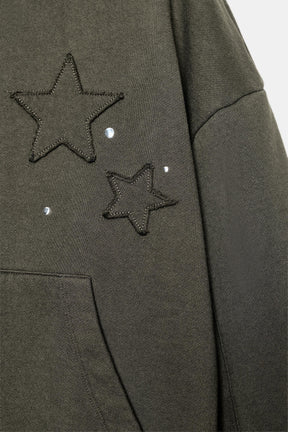 WASHED STUDDED SWEATSHIRT