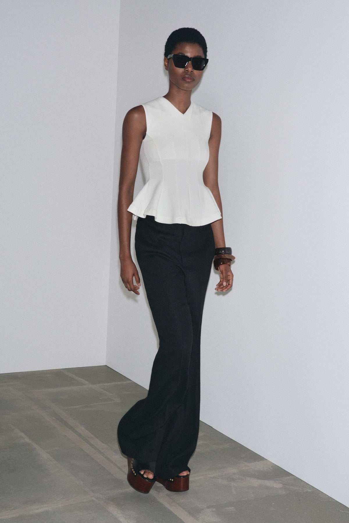 Sleeveless Peplum Top