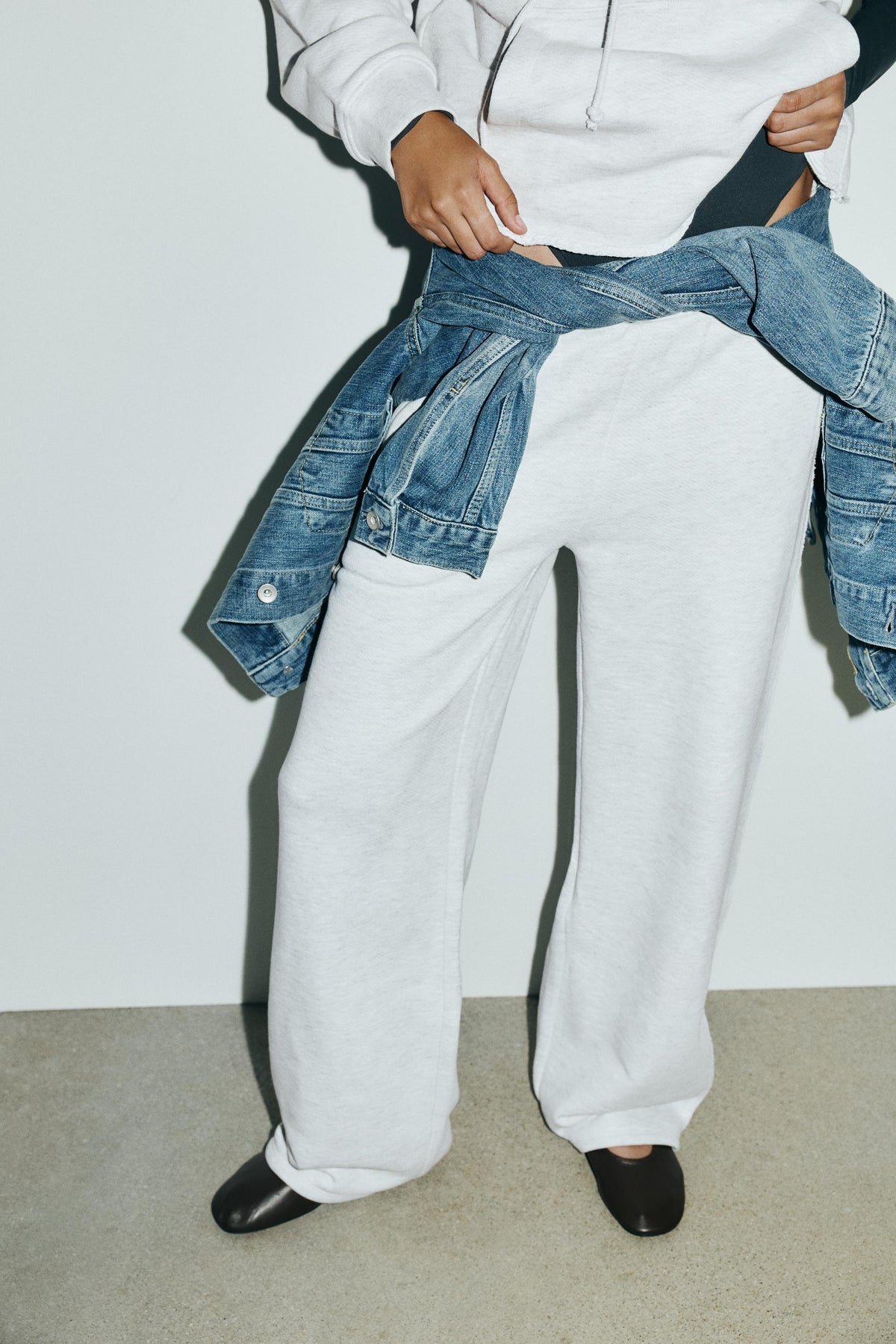 FLEECE STRAIGHT-LEG TROUSERS