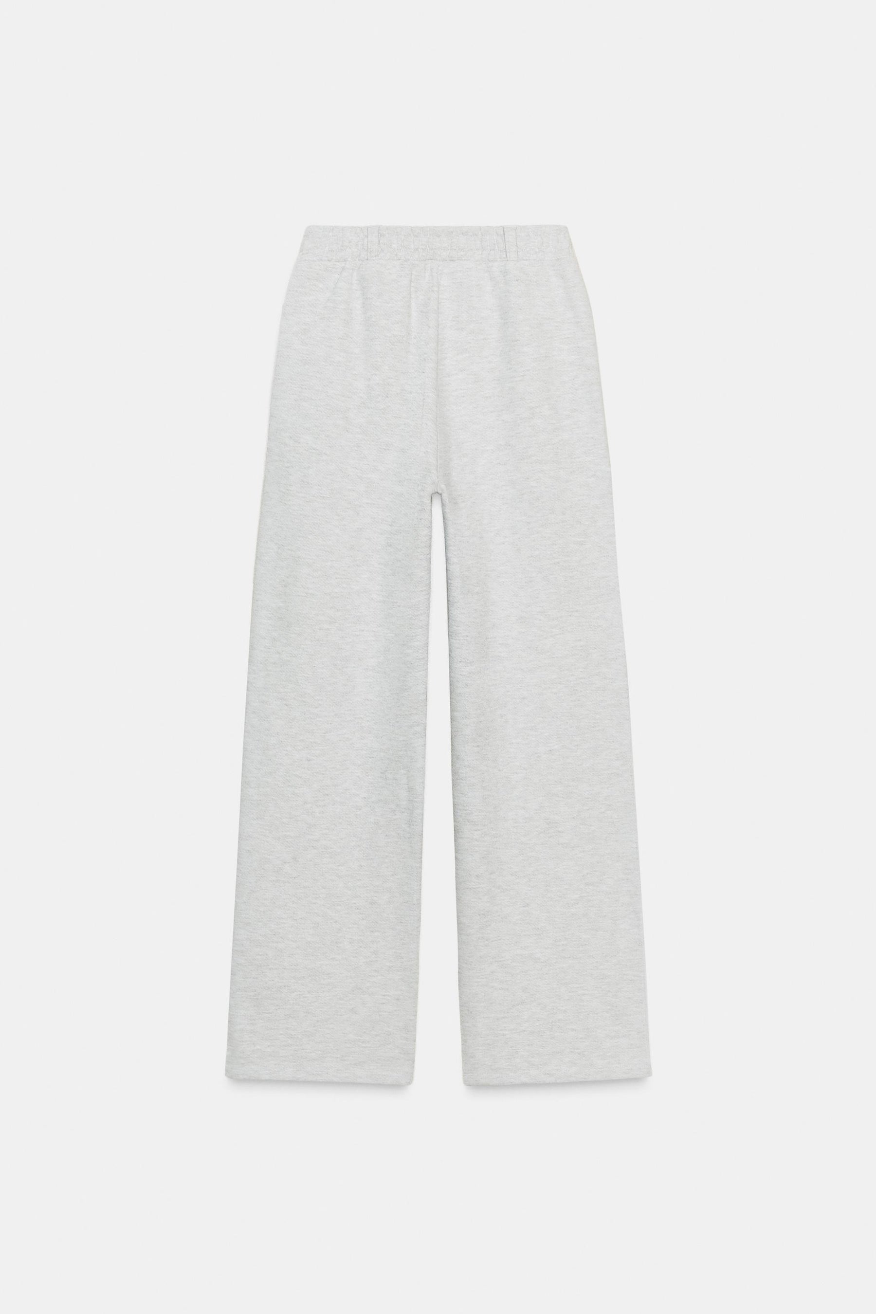 FLEECE STRAIGHT-LEG TROUSERS