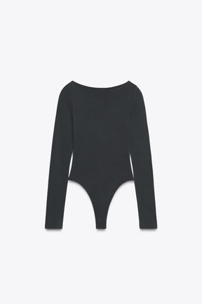 ASYMMETRIC LONG SLEEVE BODYSUIT