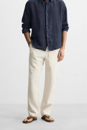 RELAXED FIT TEXTURED TROUSERS - Image 2