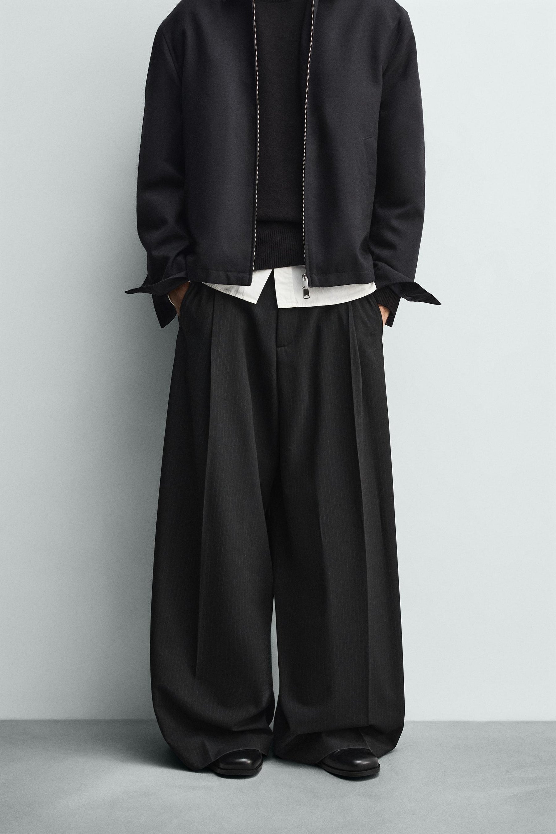 WIDE-LEG PLEATED TROUSERS - Image 2