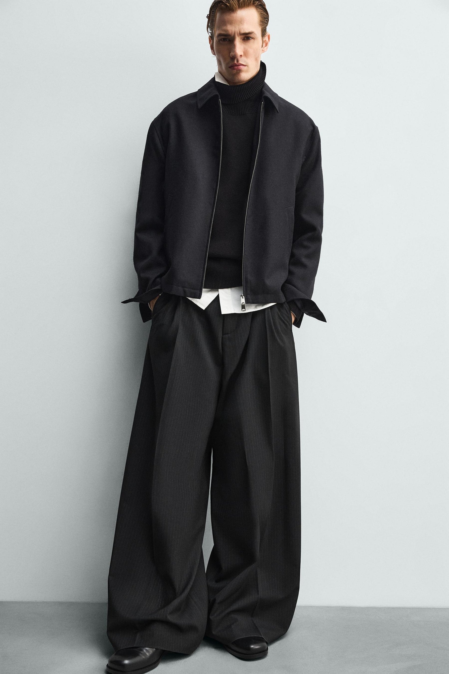 WIDE-LEG PLEATED TROUSERS - Image 6