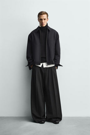 WIDE-LEG PLEATED TROUSERS - Image 1