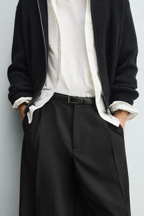 WIDE-LEG PLEATED TROUSERS - Image 5