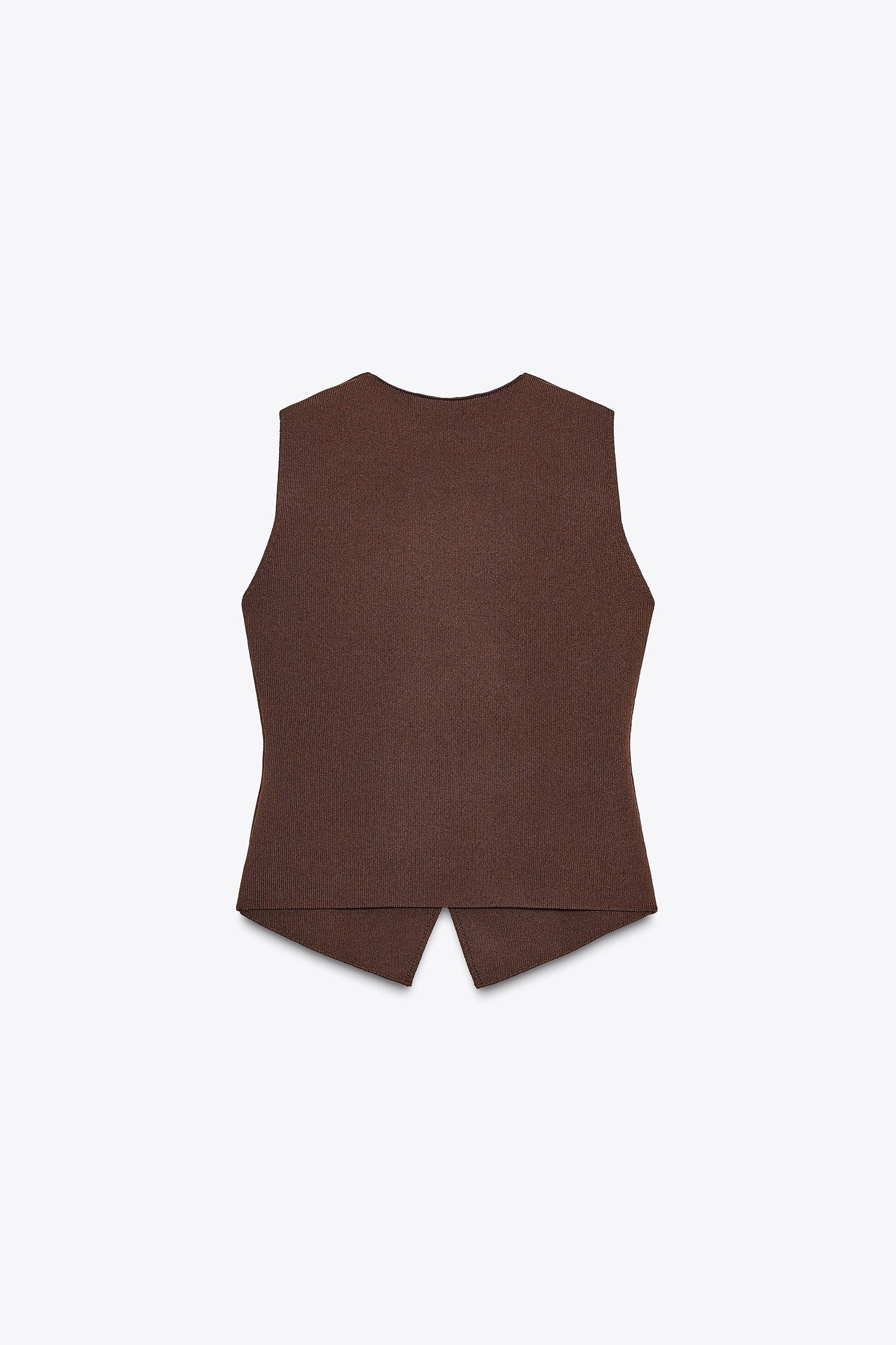 PLAIN KNIT WAISTCOAT - Image 1