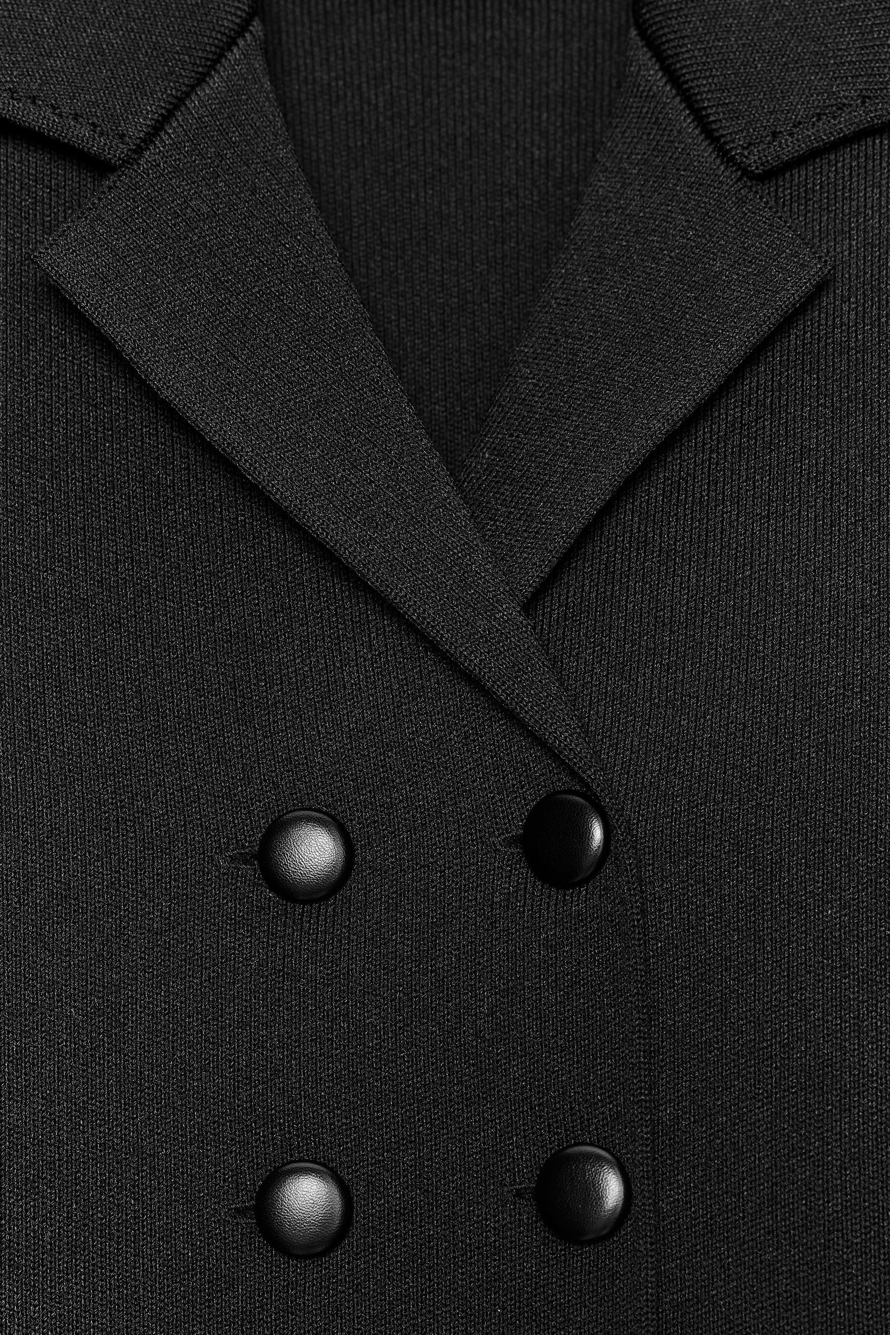 Knit Double-Breasted Blazer