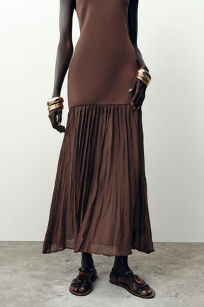 CONTRAST KNIT DRESS - Image 3