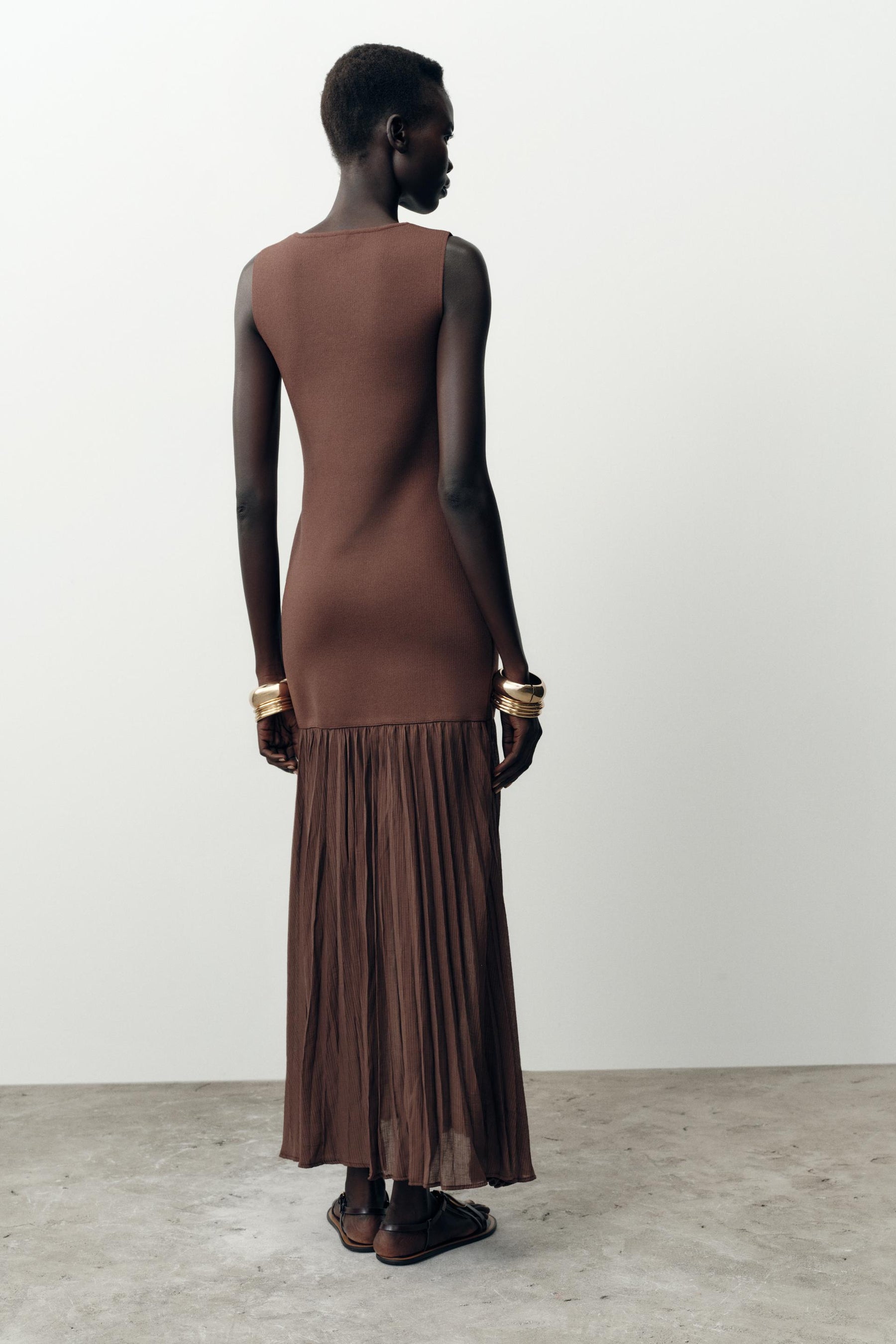 CONTRAST KNIT DRESS - Image 5
