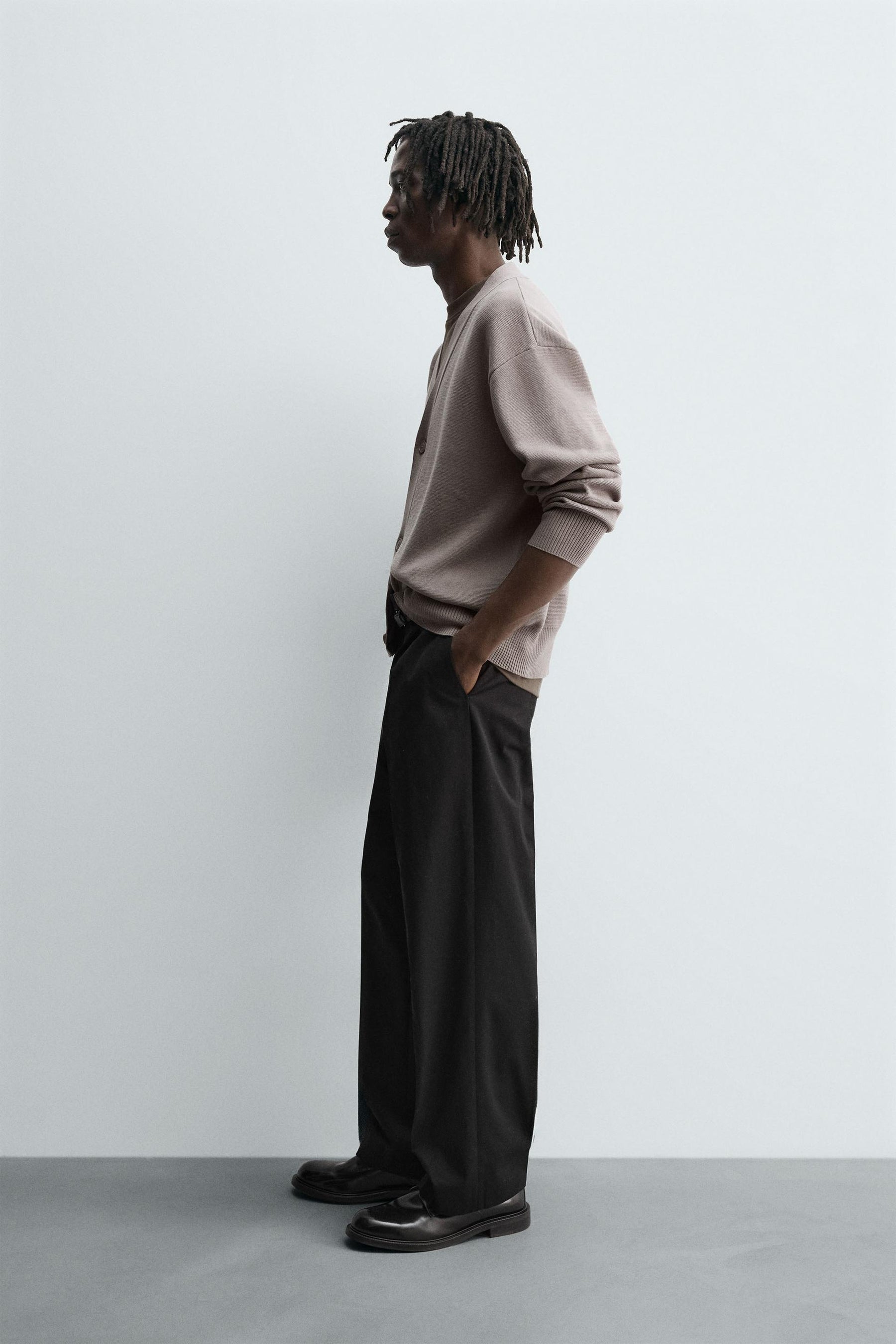 TEXTURED COTTON CARDIGAN - Image 4