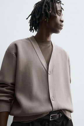 TEXTURED COTTON CARDIGAN - Image 5