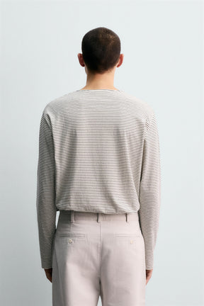 STRIPED JACQUARD T-SHIRT - Image 3