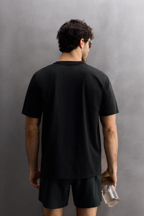 COTTON BLEND TECHNICAL T-SHIRT - Image 3