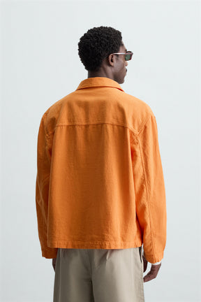 LINEN/COTTON OVERSHIRT - Image 3