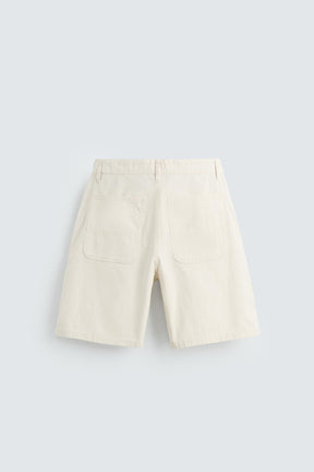 STRIPED REGULAR FIT BERMUDA SHORTS - Image 7