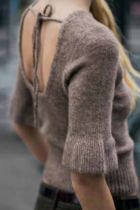 Open-Back Knit Jumper