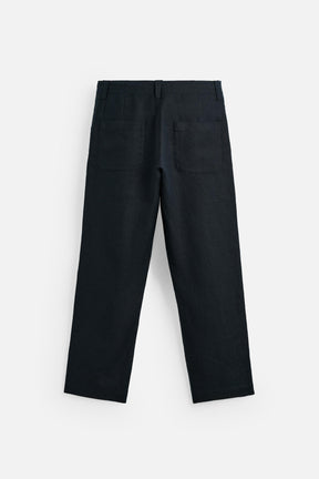 100% LINEN STRAIGHT-LEG TROUSERS - Image 8