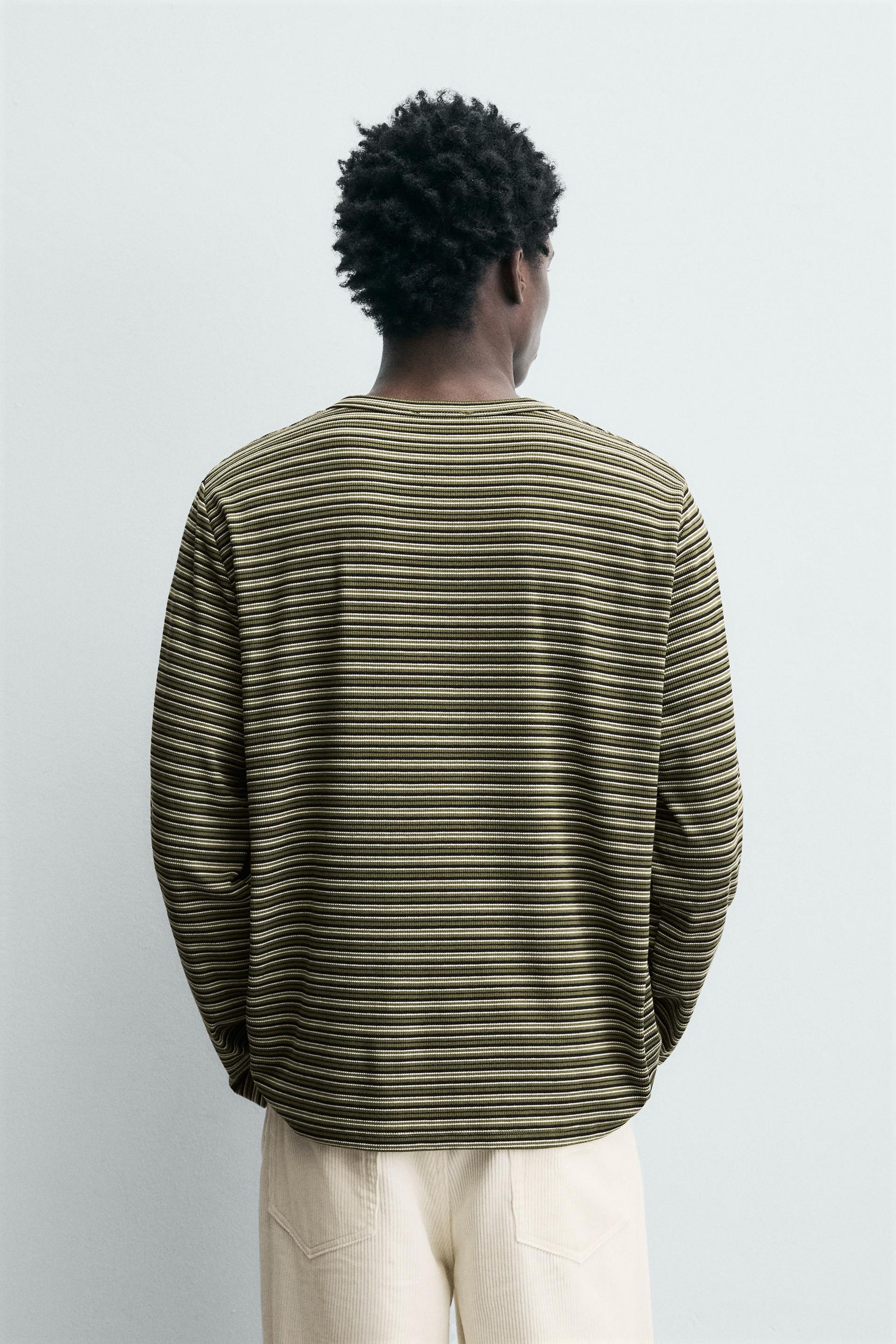 STRIPED HENLEY T-SHIRT - Image 3