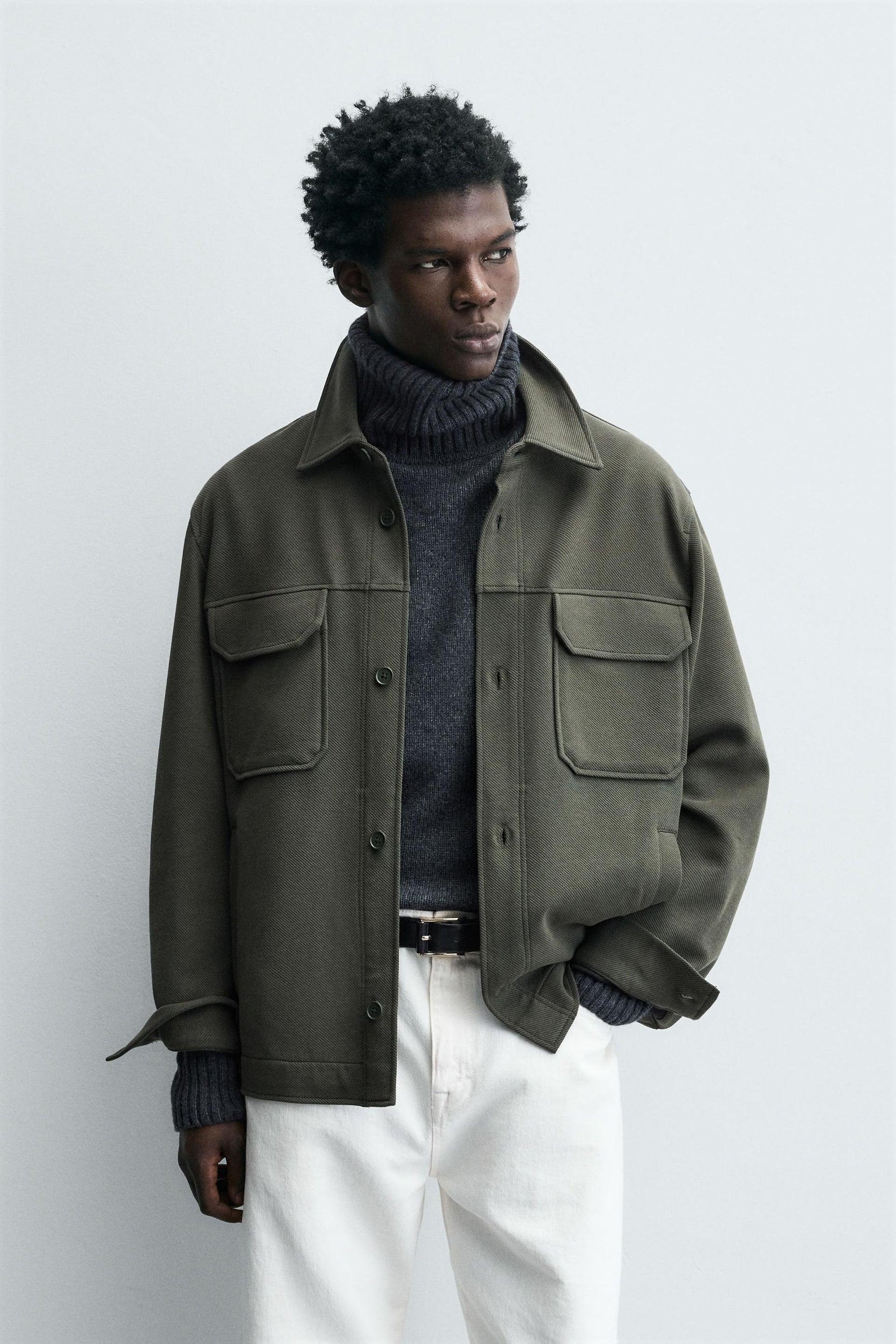 COMFORT TEXTURED OVERSHIRT - Image 2