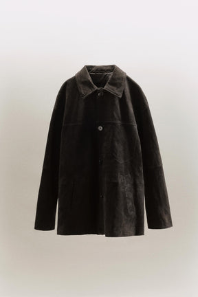 OVERSIZED 100% LEATHER SUEDE JACKET - Image 4