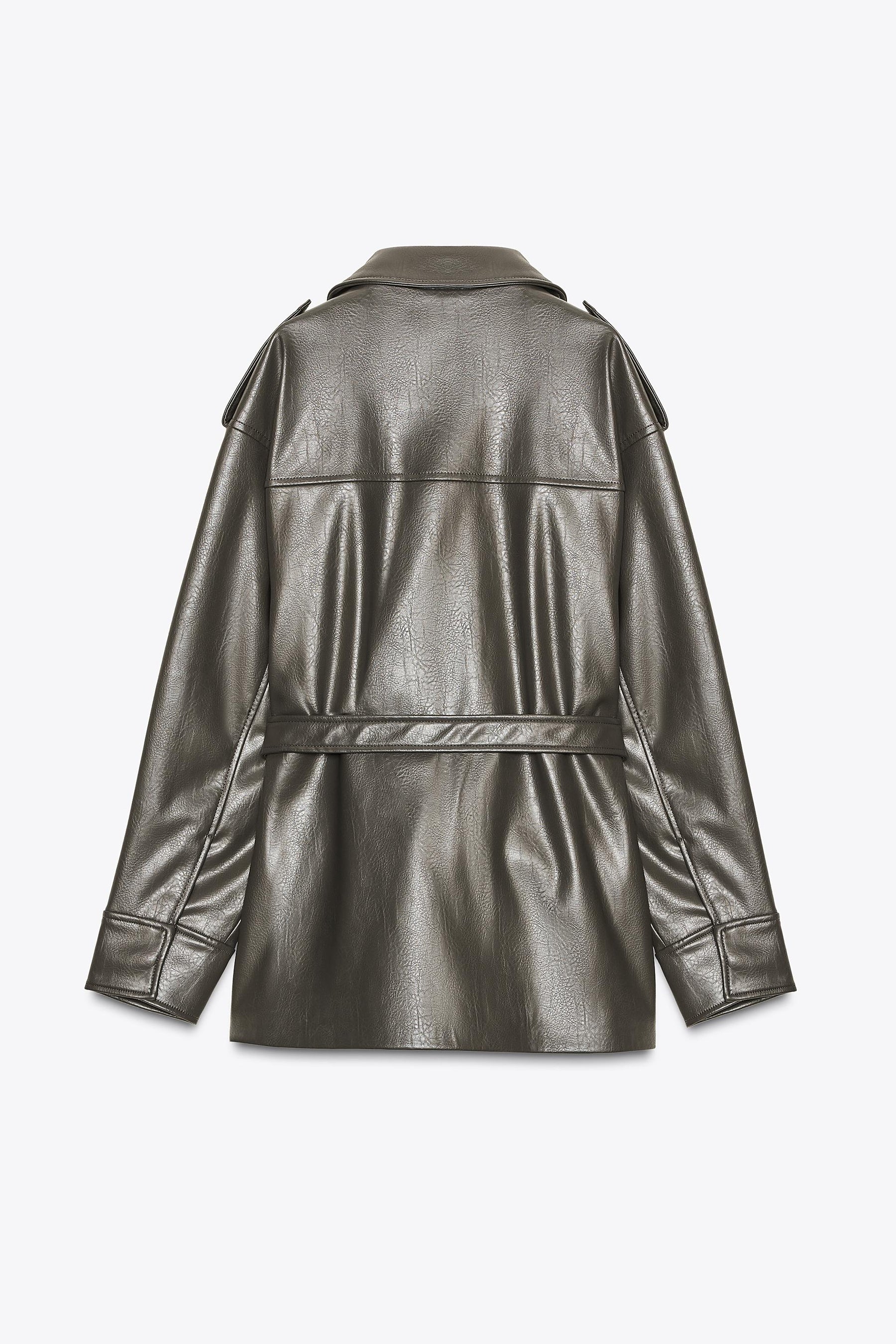 FAUX LEATHER JACKET WITH POCKETS - Image 5