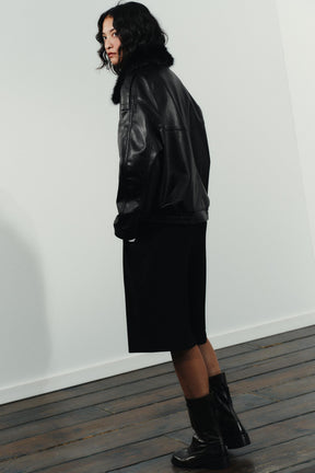 Faux Fur Collar Jacket