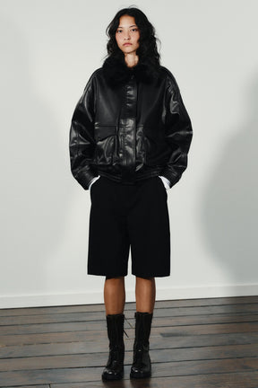 Faux Fur Collar Jacket