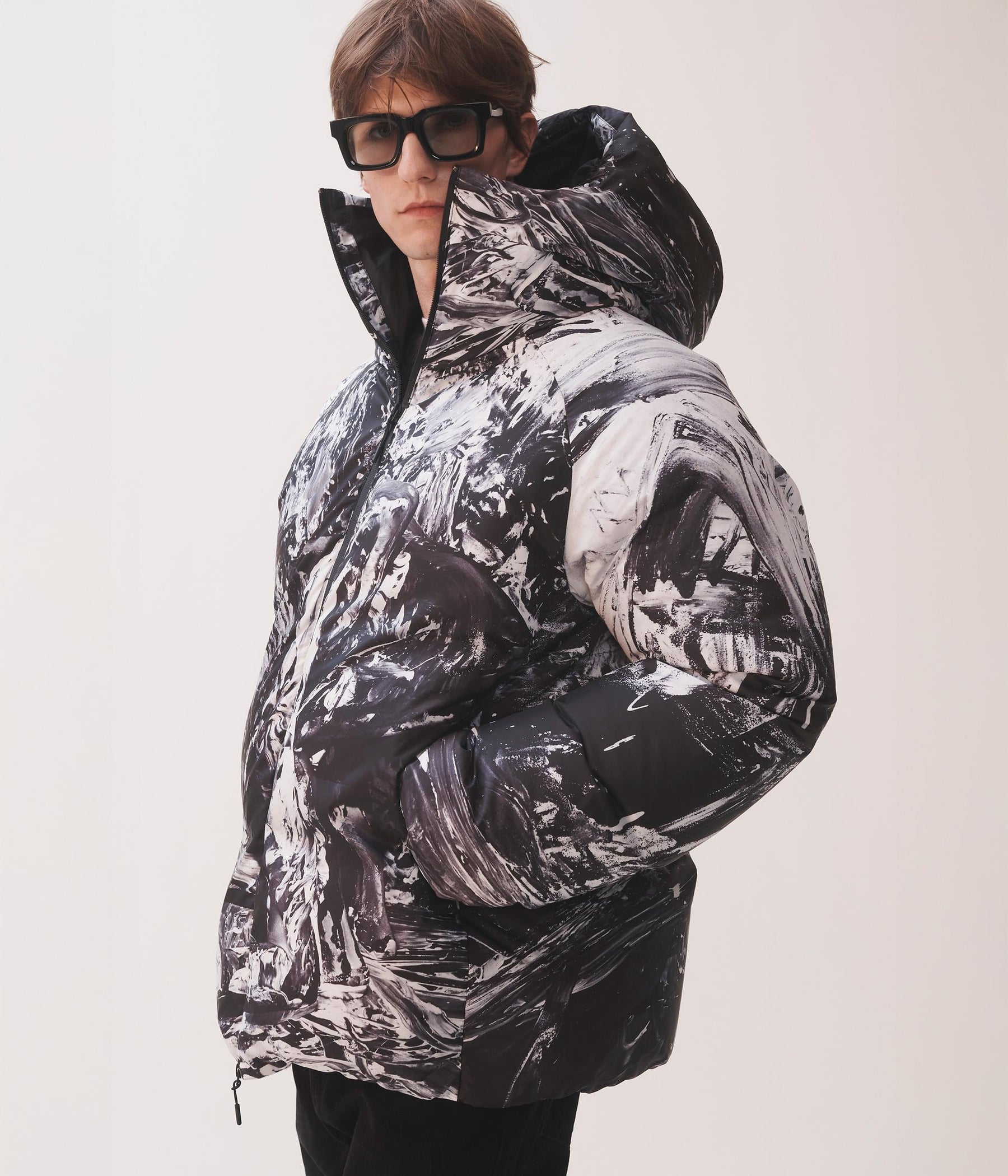 Printed Puffer Coat