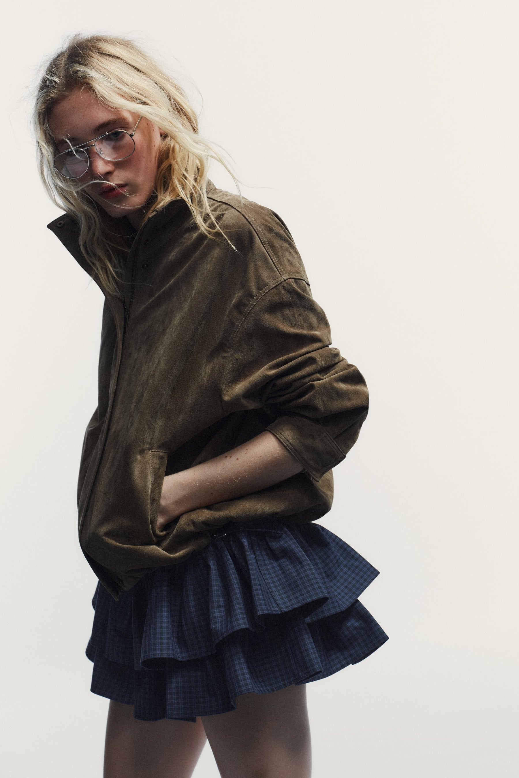 Suede leather jacket