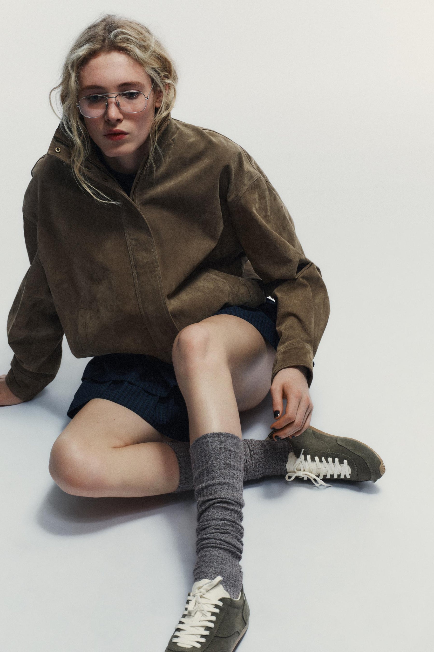 Suede leather jacket