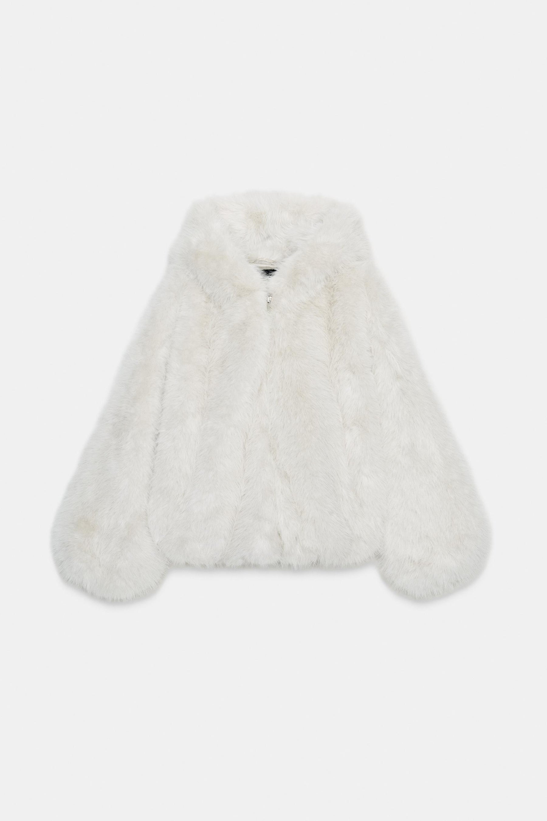 Faux fur hooded coat