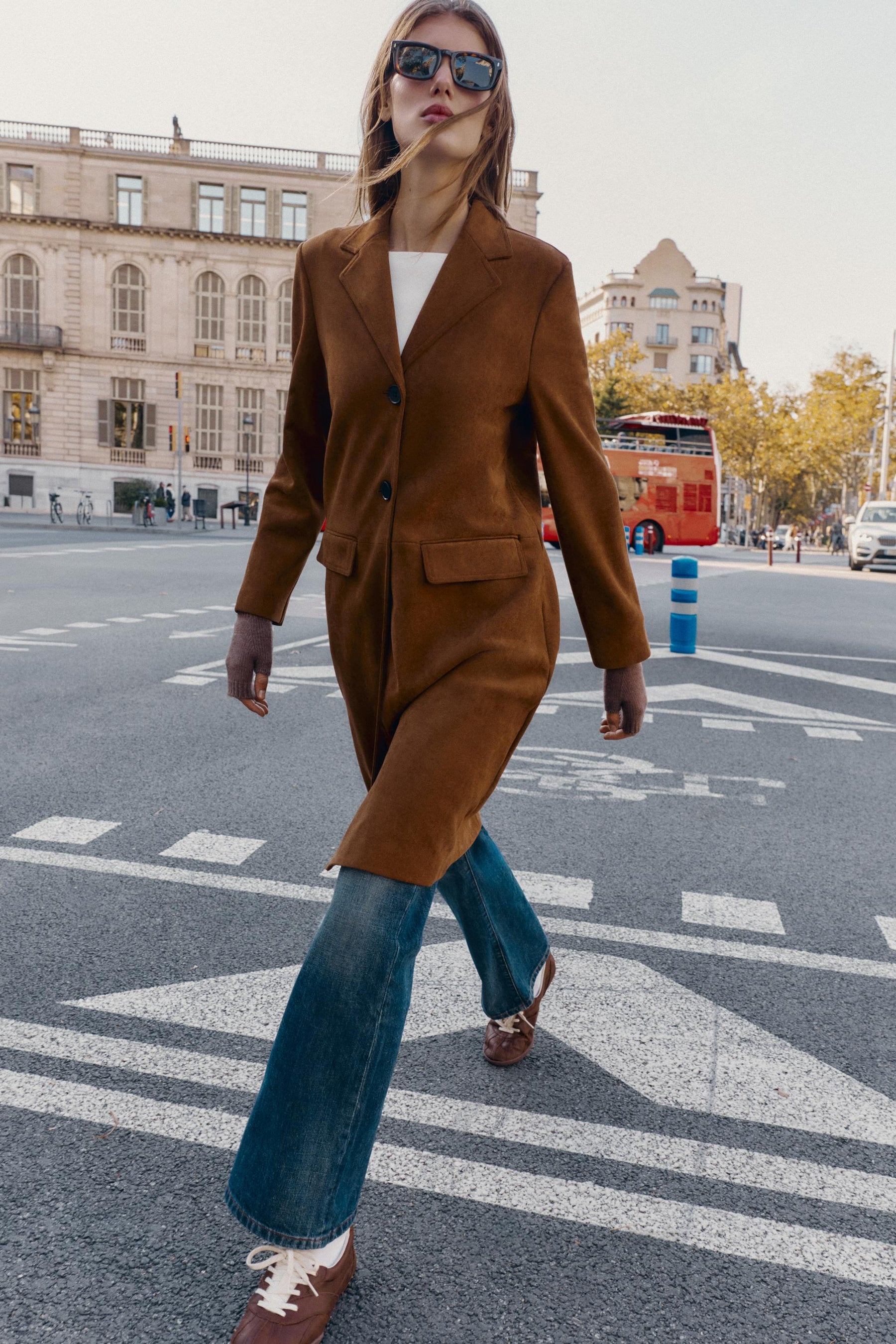 FAUX SUEDE FROCK COAT - Image 4