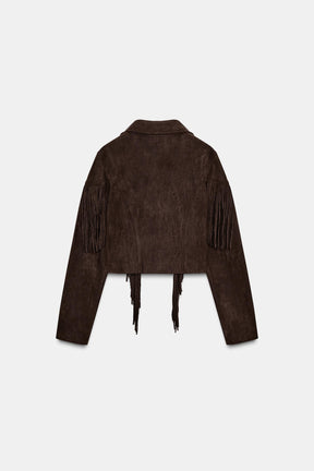 FRINGED SUEDE JACKET